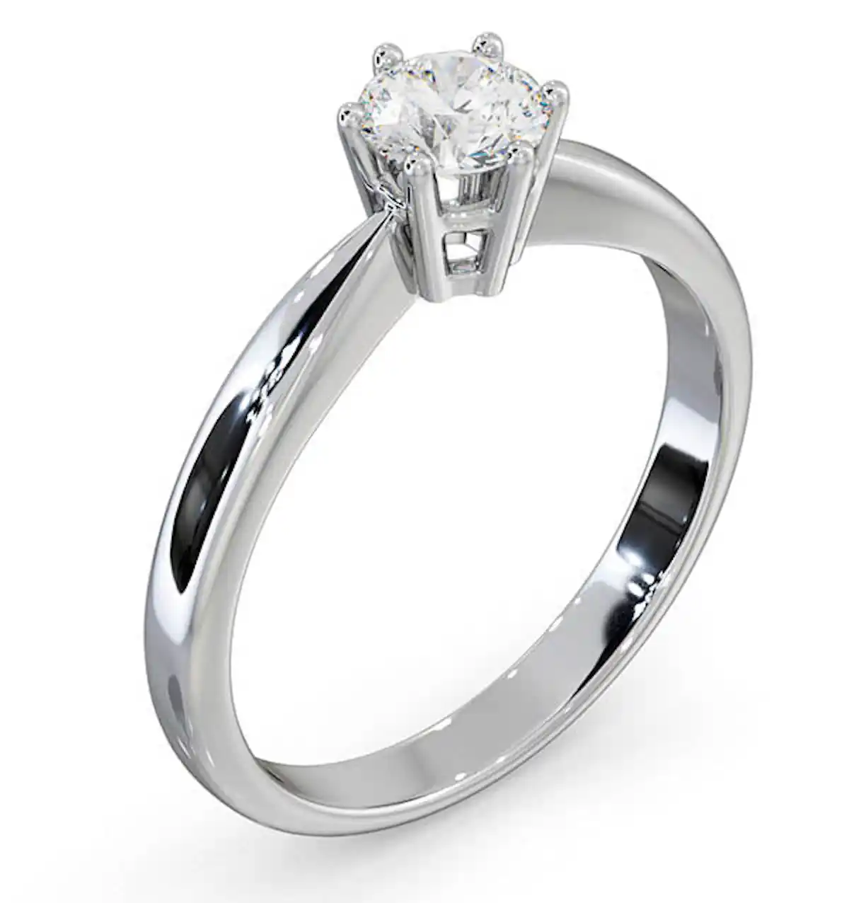 Certified 0.50CT Chloe High Platinum Engagement Ring G/SI1