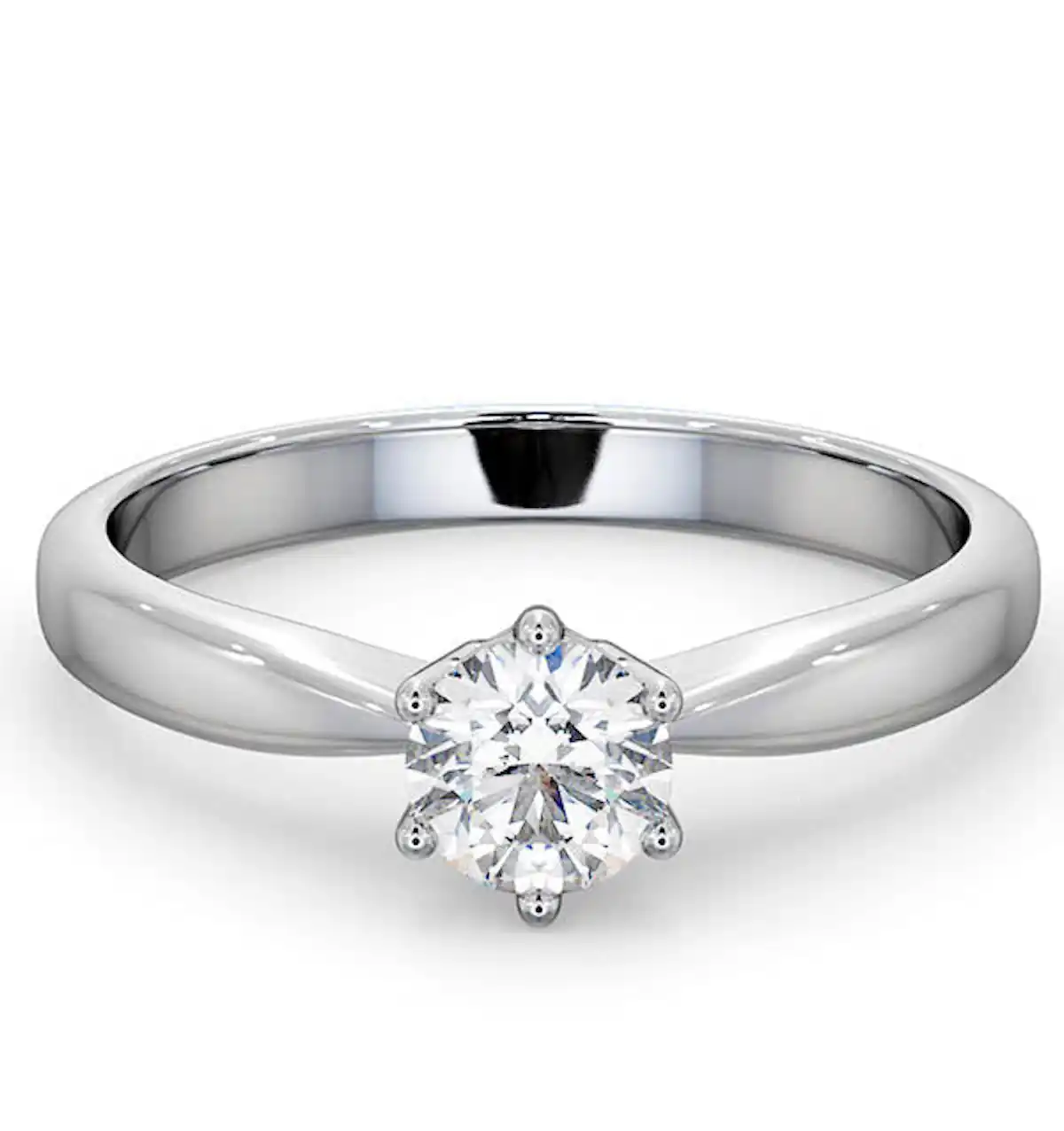 Certified 0.50CT Chloe High Platinum Engagement Ring G/SI1