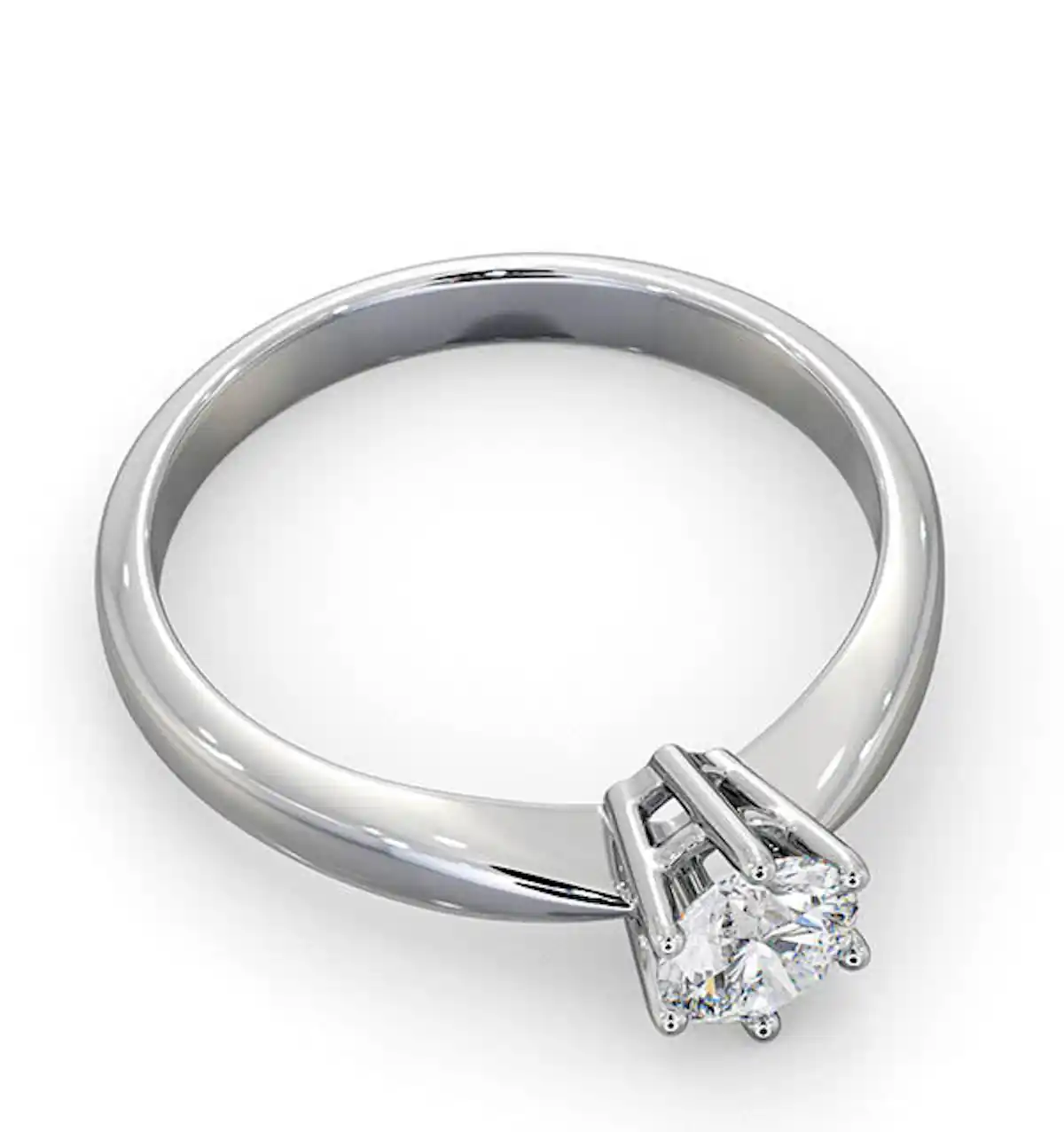 Certified 0.50CT Chloe High Platinum Engagement Ring G/SI1