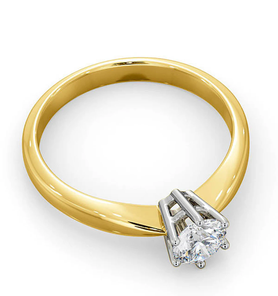 Certified 0.50CT Chloe High 18K Gold Engagement Ring G/SI1