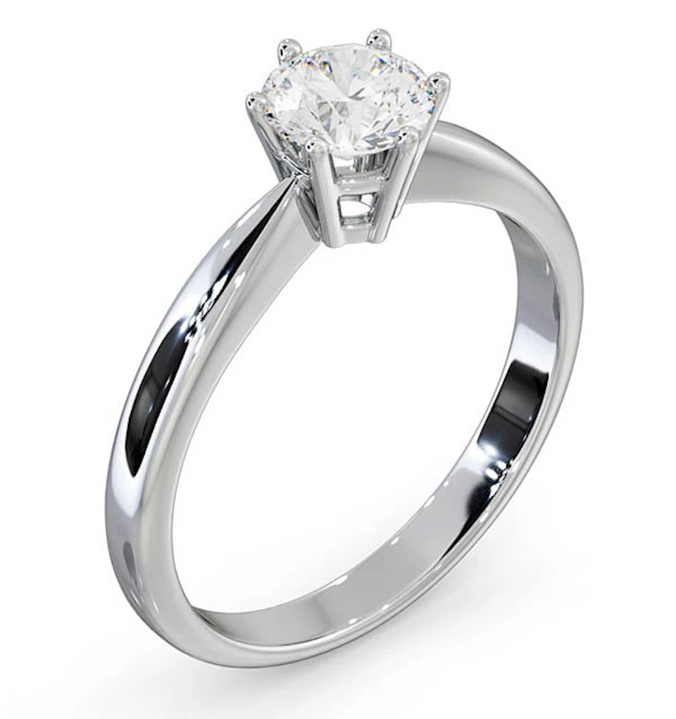 Certified High Set Chloe 18KW DIAMOND Engagement Ring 0.75CT