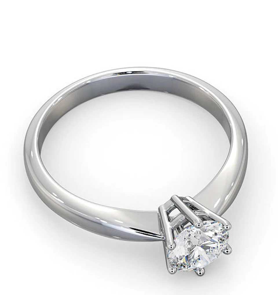 Certified High Set Chloe 18KW DIAMOND Engagement Ring 0.75CT