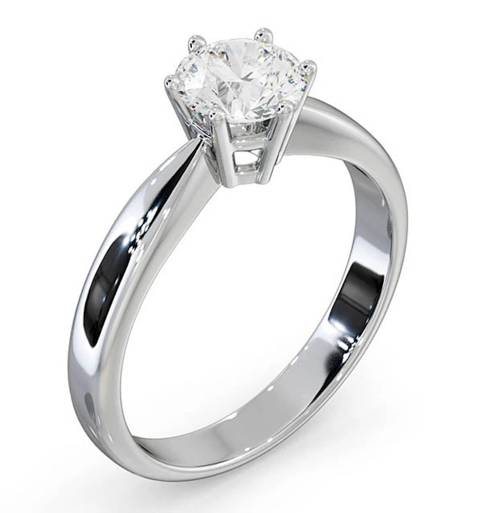 Certified 0.90CT Chloe High Platinum Engagement Ring G/VS