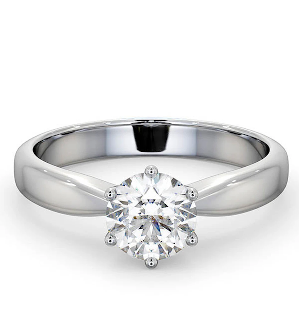 Certified 0.90CT Chloe High Platinum Engagement Ring G/VS