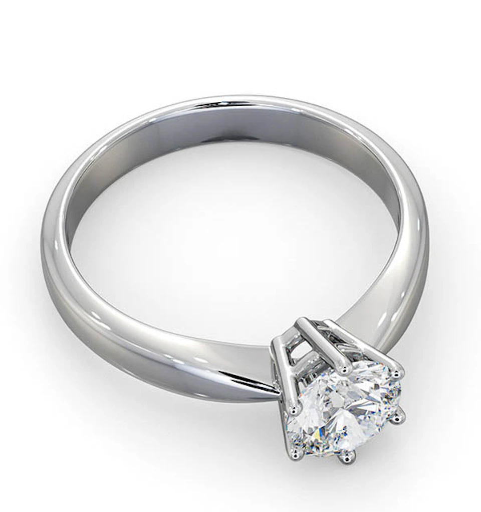Certified 0.90CT Chloe High Platinum Engagement Ring G/VS
