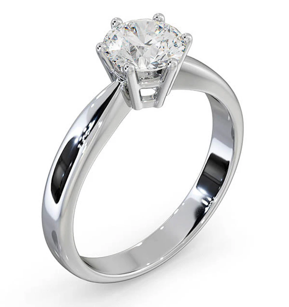 Certified High Set Chloe 18KW DIAMOND Engagement Ring 1.00CT