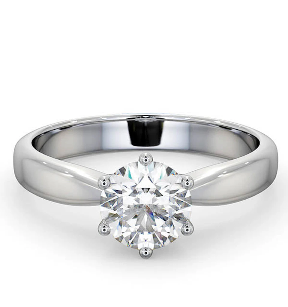Certified High Set Chloe 18KW DIAMOND Engagement Ring 1.00CT