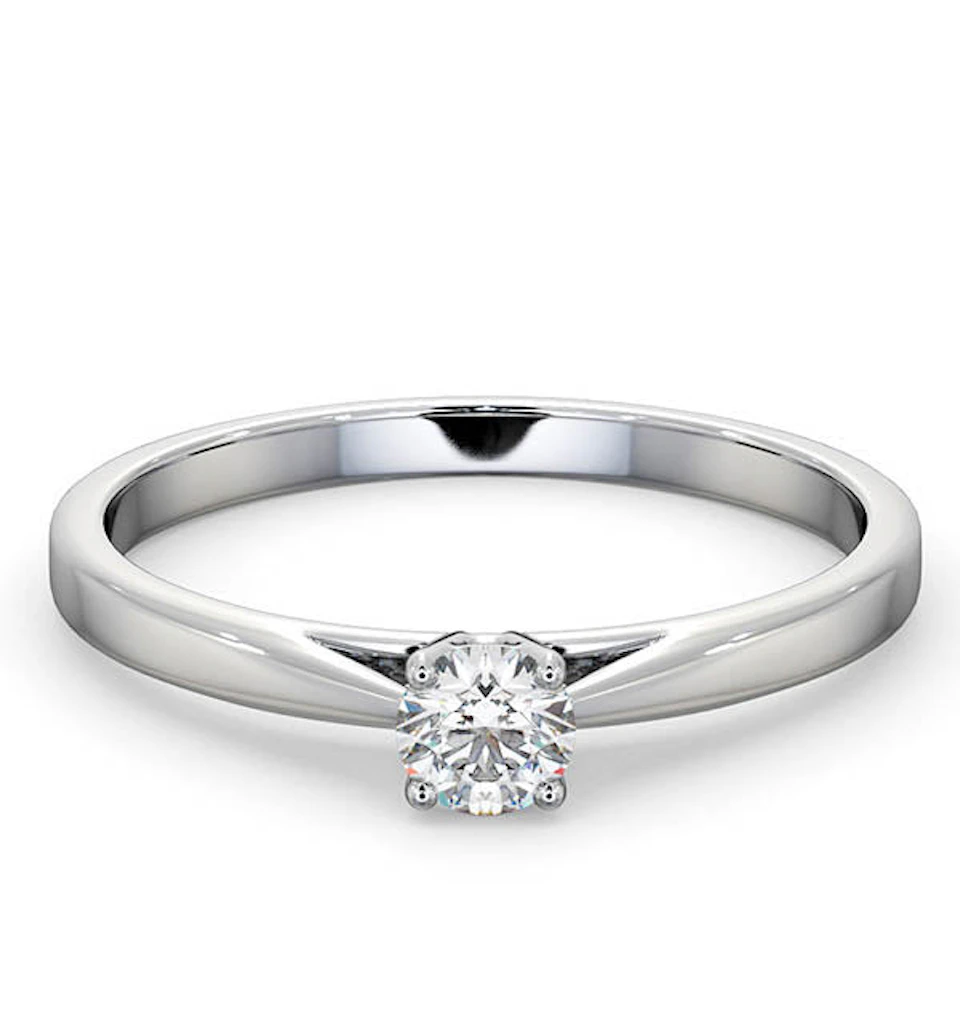 Engagement Ring Elysia 0.25ct Lab Diamond H/Si in 18K White Gold
