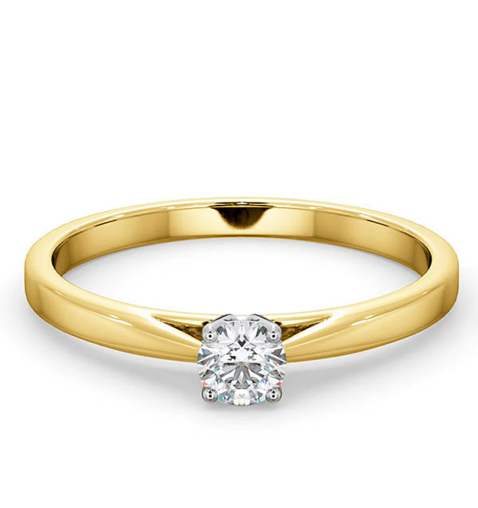 Engagement Ring Elysia 0.25ct Lab Diamond H/Si in 18K Gold