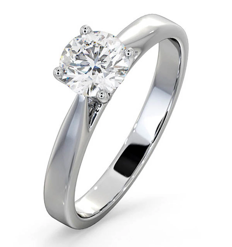 Engagement Ring Certified 0.90CT Elysia Platinum G/VS