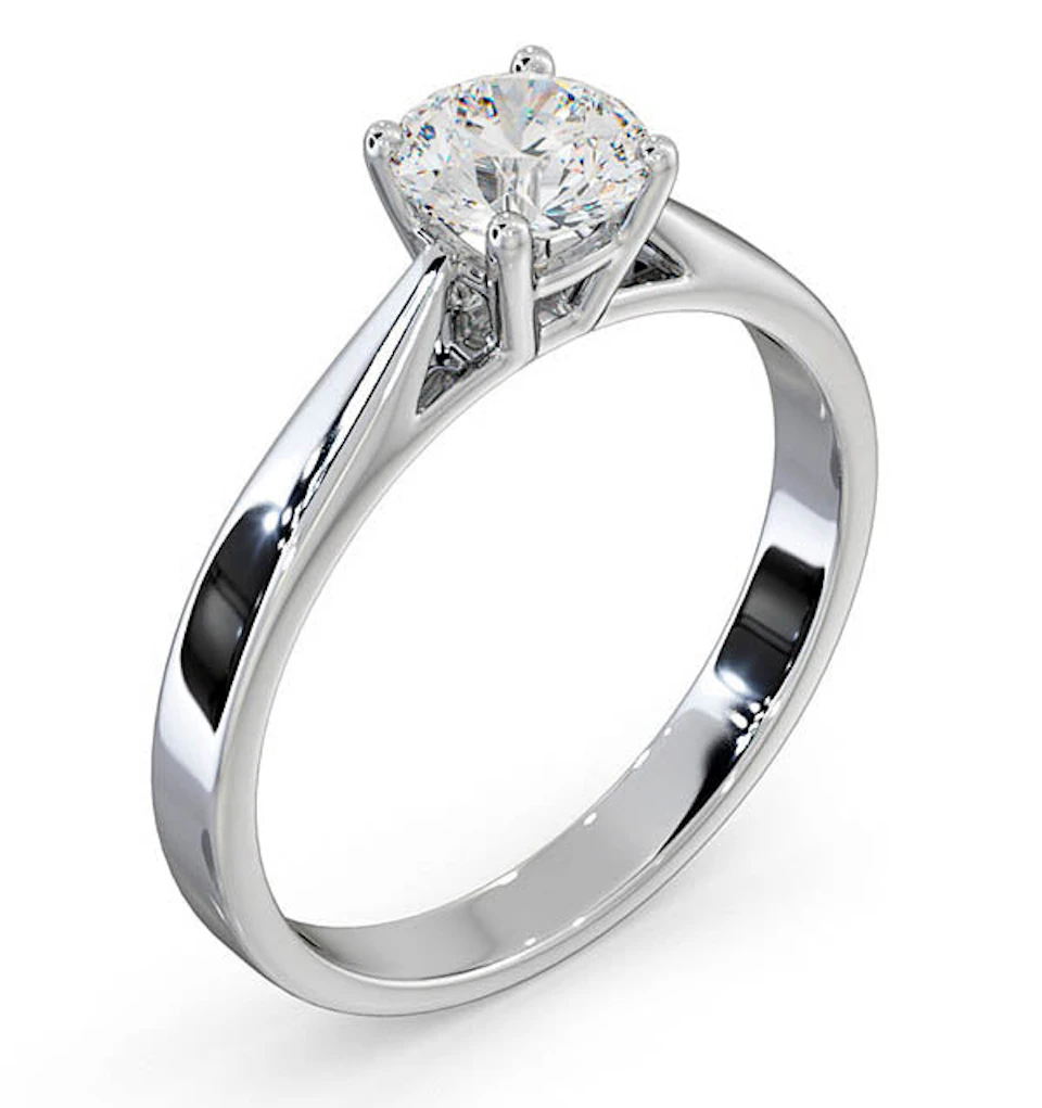 Engagement Ring Certified 0.90CT Elysia Platinum G/VS