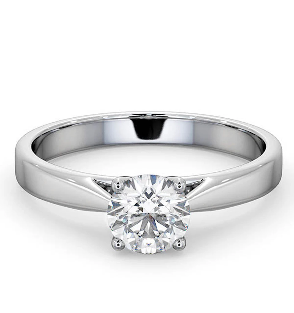 Engagement Ring Certified 0.90CT Elysia Platinum G/VS