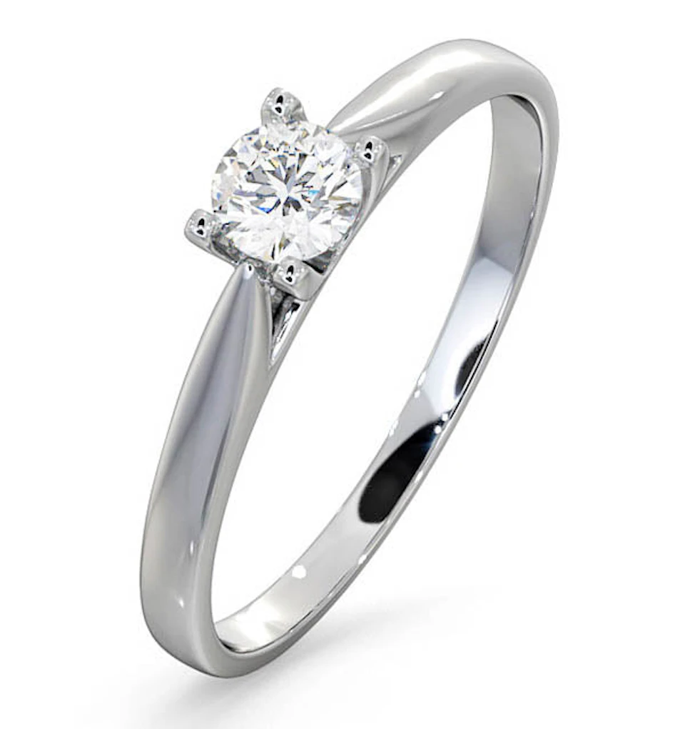 Engagement Ring Grace 0.25ct Lab Diamond H/Si in 18K White Gold