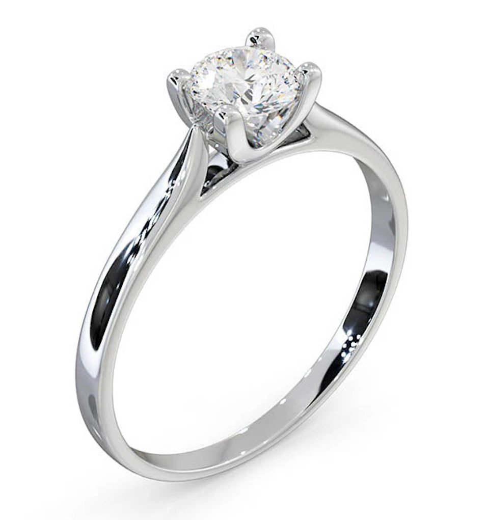 Certified 0.50CT Grace Platinum Engagement Ring G/SI1