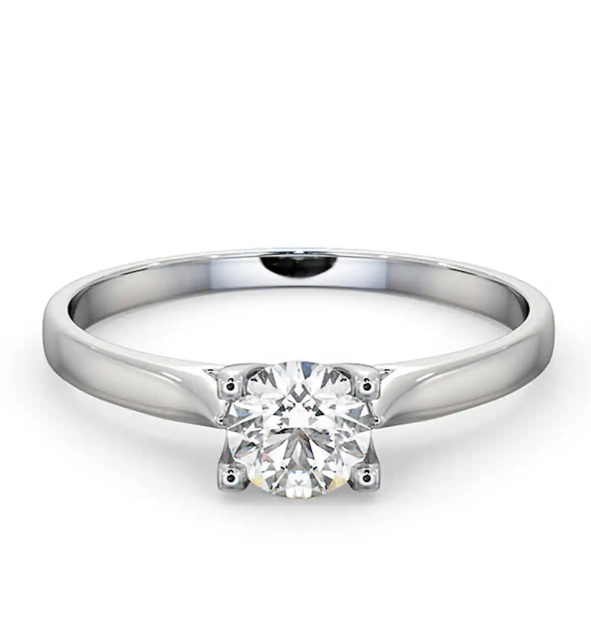 Certified 0.50CT Grace 18K White Gold Engagement Ring G/VS