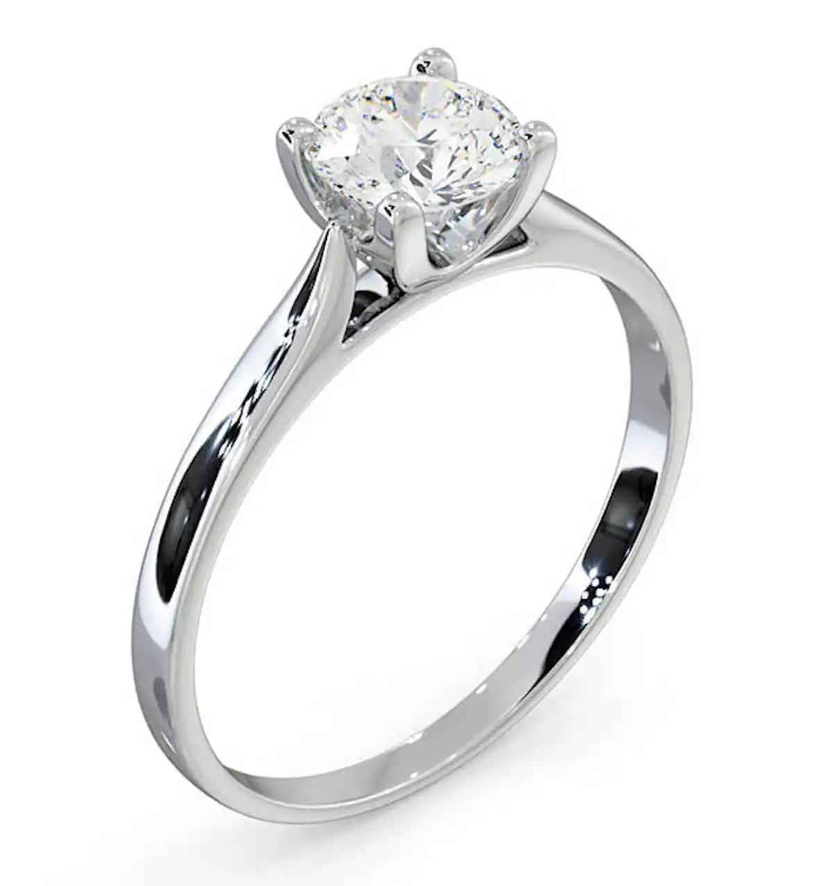 Certified 0.70CT Grace Platinum Engagement Ring G/SI1