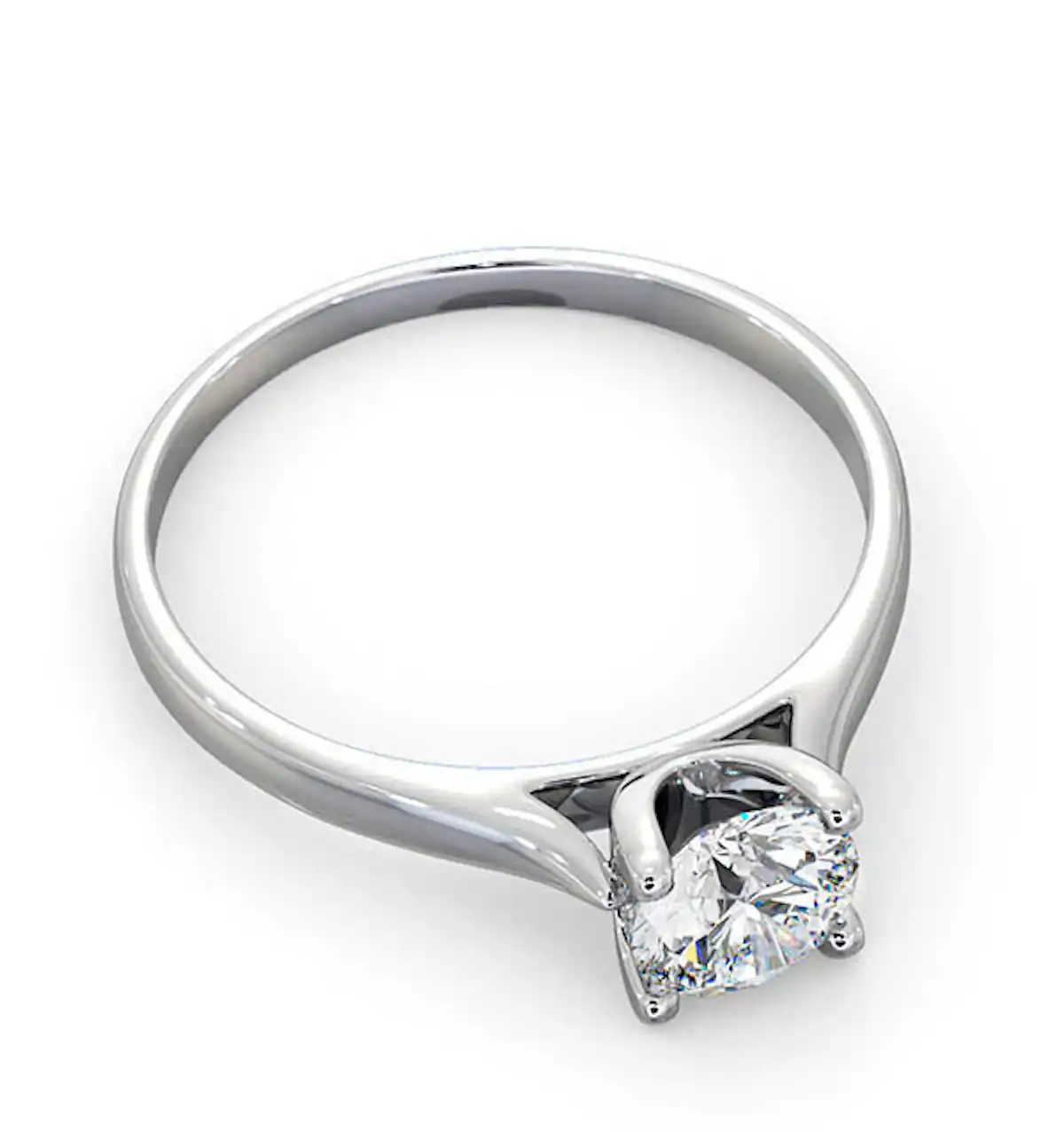 Certified 0.70CT Grace Platinum Engagement Ring G/SI1