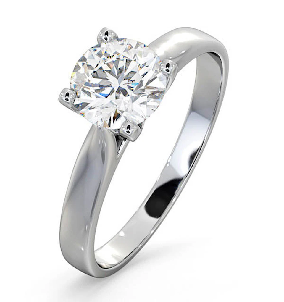 Certified 1.00CT Grace Platinum Engagement Ring G/VS