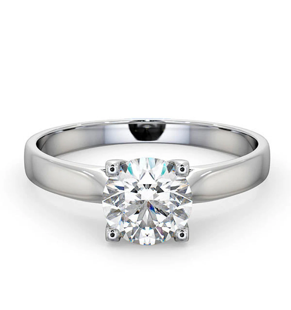 Certified 1.00CT Grace Platinum Engagement Ring G/VS