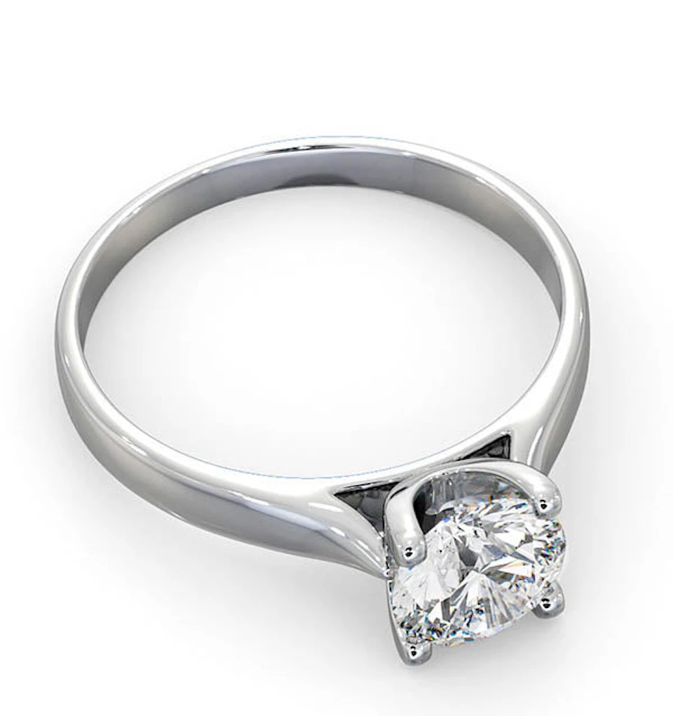 Certified 1.00CT Grace Platinum Engagement Ring G/VS
