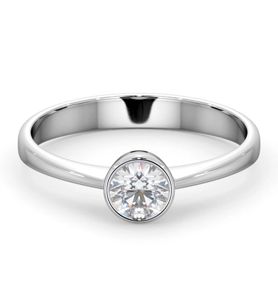 Diamond Engagement Ring - Round Emily 0.33CT 18K White Gold