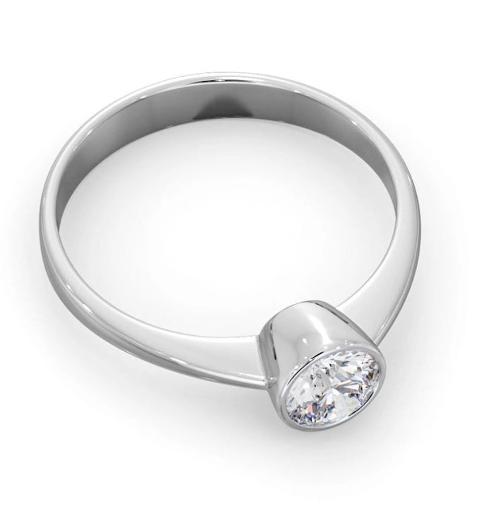 Diamond Engagement Ring - Round Emily 0.50CT 18K White Gold