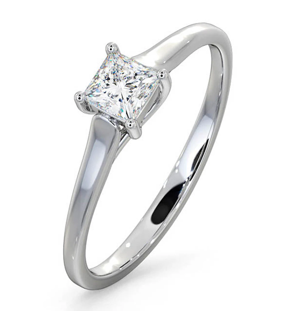 Certified Lucy Platinum Diamond Engagement Ring 0.33CT-F-G/VS