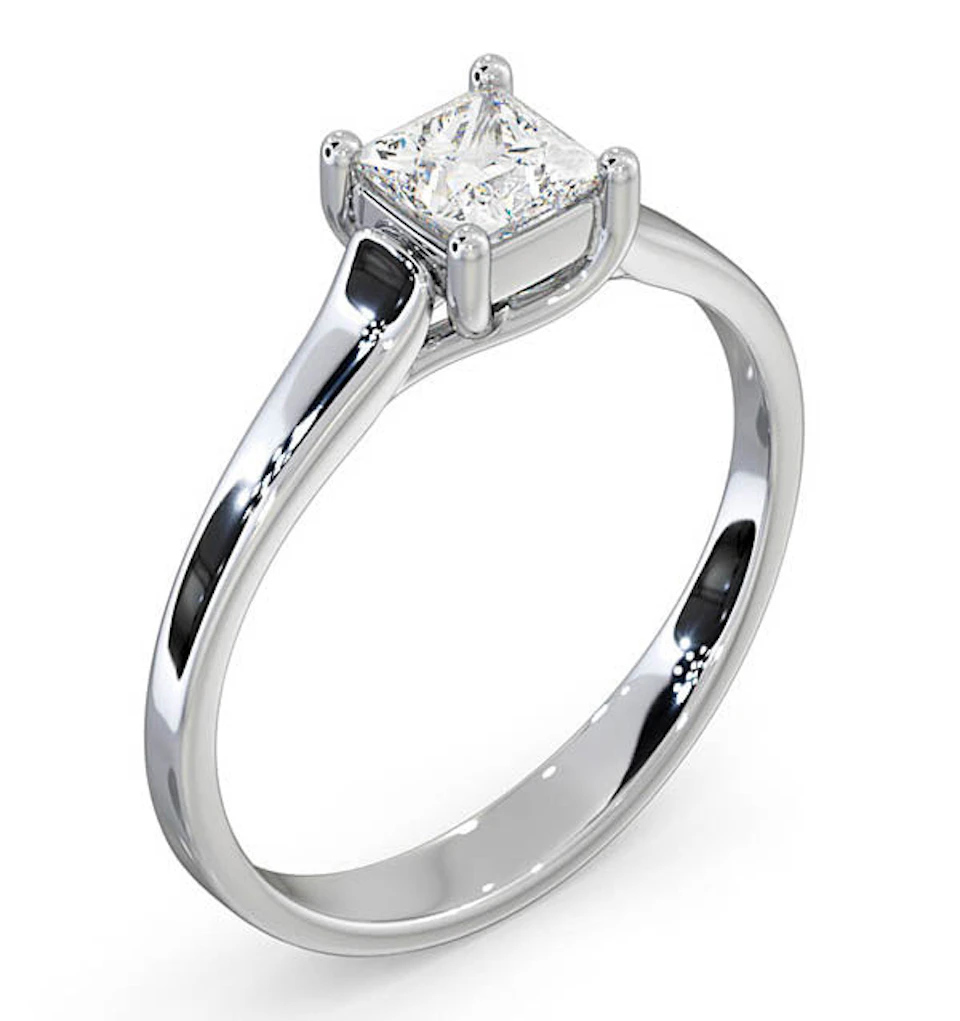 Certified Lucy Platinum Diamond Engagement Ring 0.50CT-F-G/VS