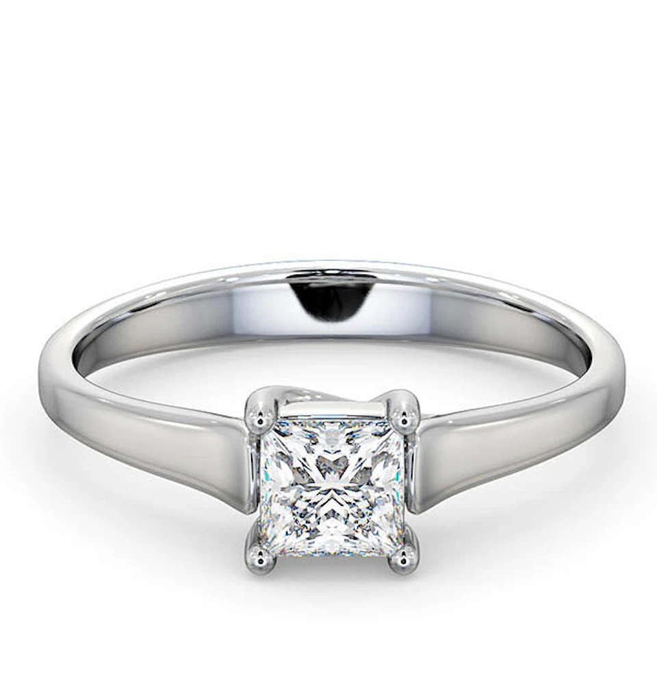 Certified Lucy Platinum Diamond Engagement Ring 0.50CT-F-G/VS