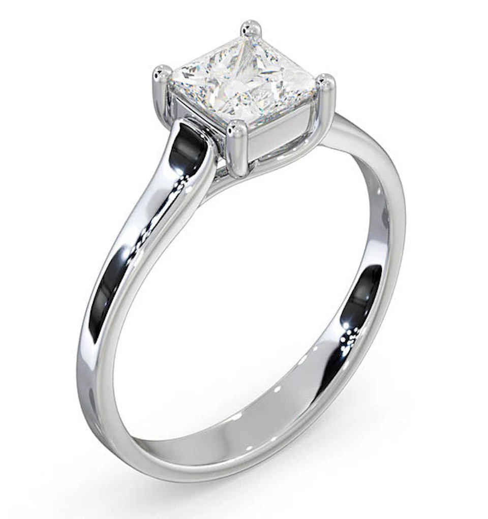 Certified Lucy 18K White Gold Diamond Engagement Ring 0.75CT-F-G/VS