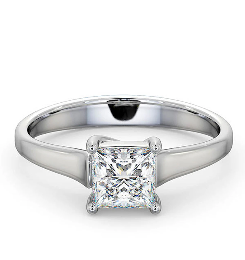 Certified Lucy Platinum Diamond Engagement Ring 0.75CT-F-G/VS