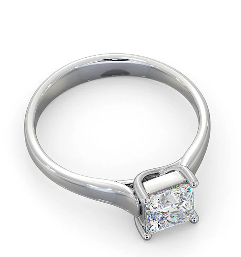 Certified Lucy 18K White Gold Diamond Engagement Ring 0.75CT-F-G/VS