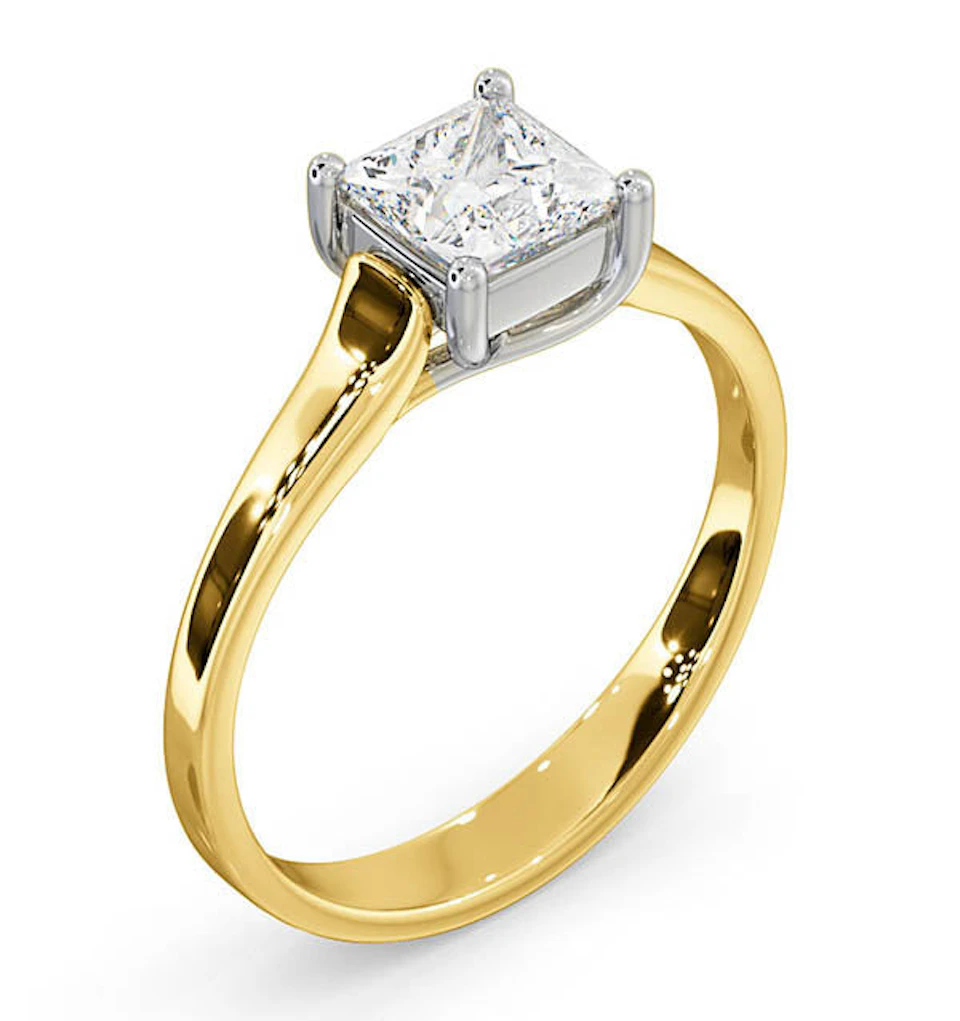 Certified Lucy 18K Gold Diamond Engagement Ring 0.75CT-F-G/VS