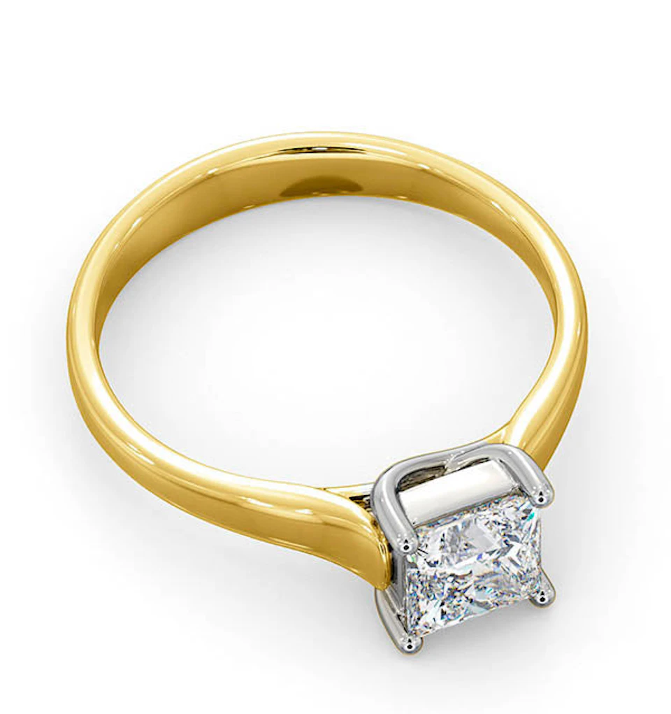 Certified Lucy 18K Gold Diamond Engagement Ring 0.75CT-F-G/VS