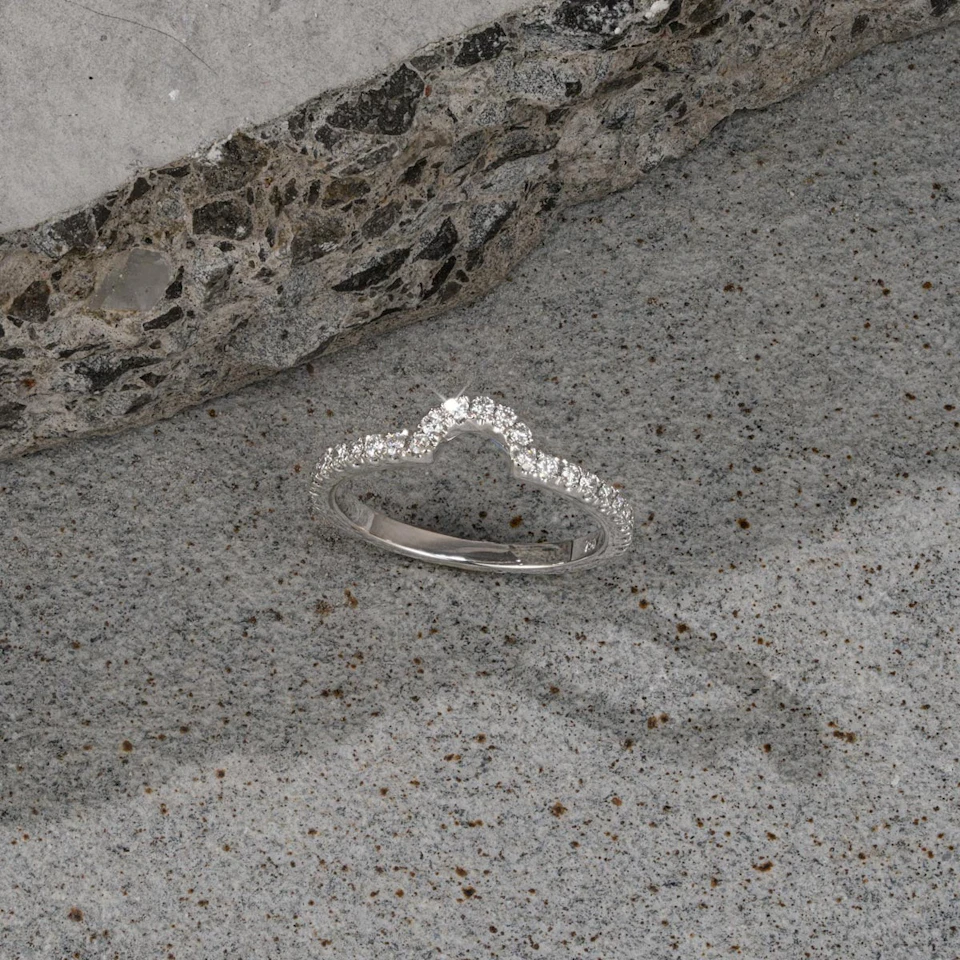 Diana Matching Wedding Band 0.40 ct G/Si Diamond in 18K White Gold