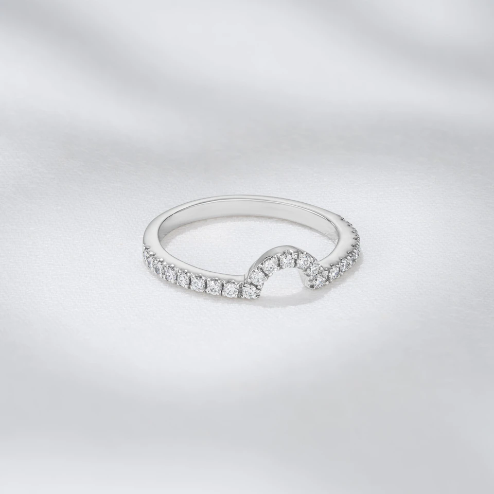 Diana Matching Wedding Band 0.40 ct G/Si Diamond in 18K White Gold