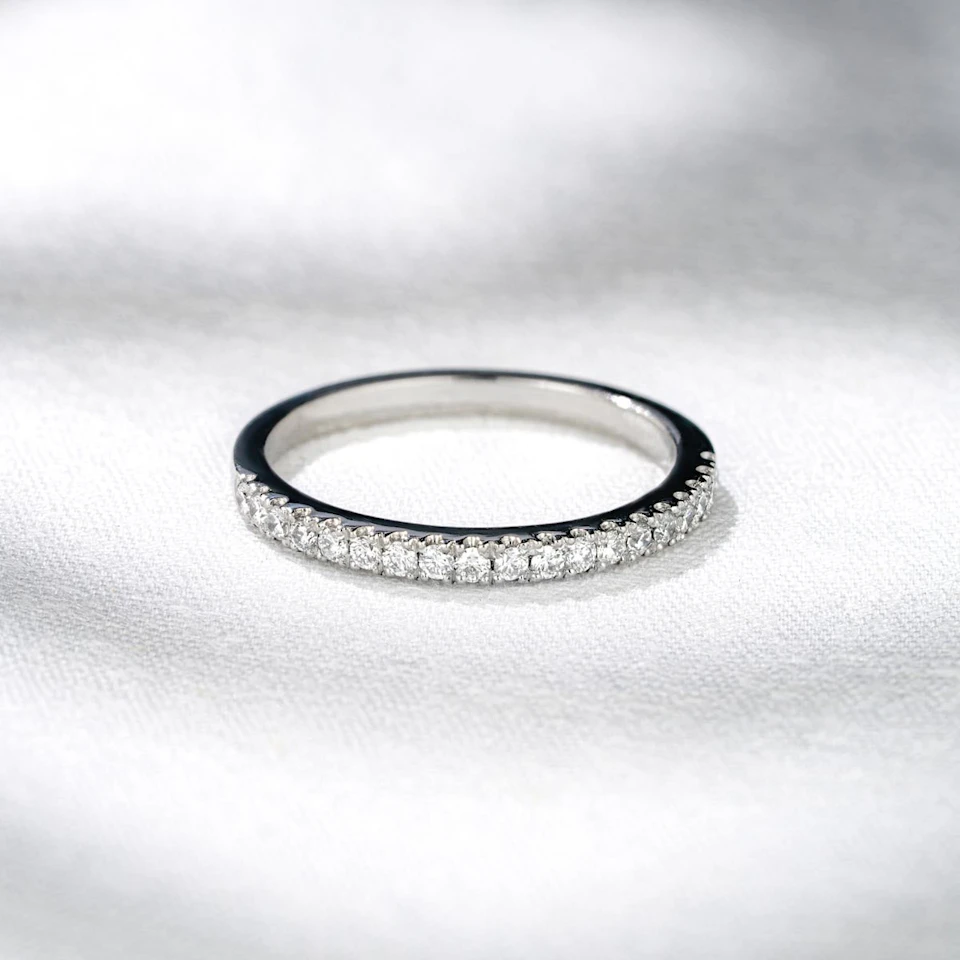 Elizabeth Matching Wedding Band 0.45ct G/Si Diamond in 18K White Gold