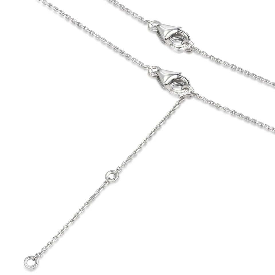 Astra 3.50ct Lab Ruby and Diamond Solitaire Pear Cut Necklace in Silver