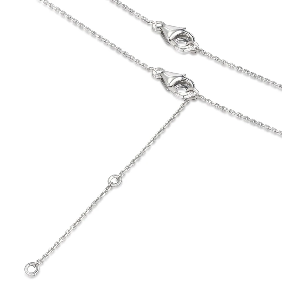 Astra 3.50ct Lab Sapphire and Diamond Halo Round Cut Necklace in Silver