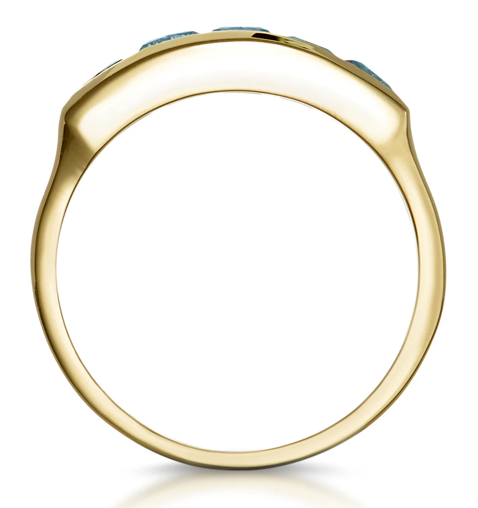 Sky Blue Topaz 0.90CT 9K Gold Ring