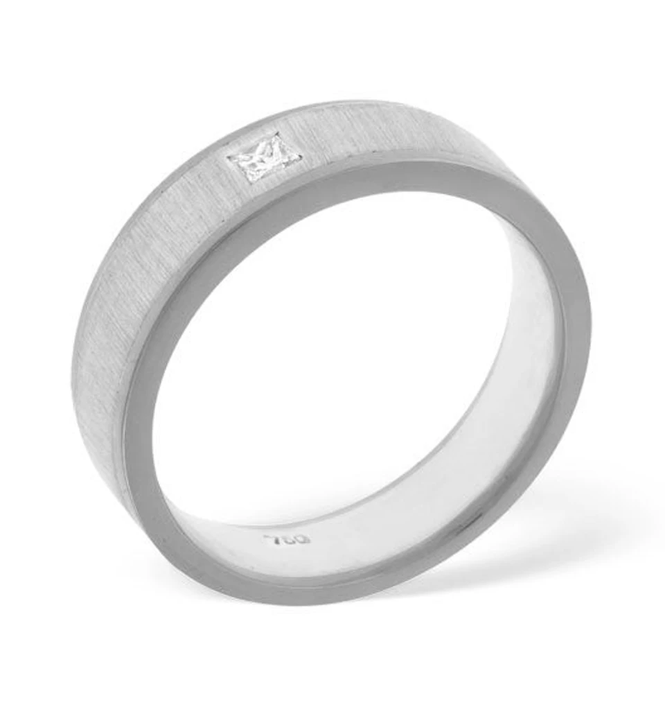 Mens 0.07ct H/Si Diamond Platinum Dress Ring