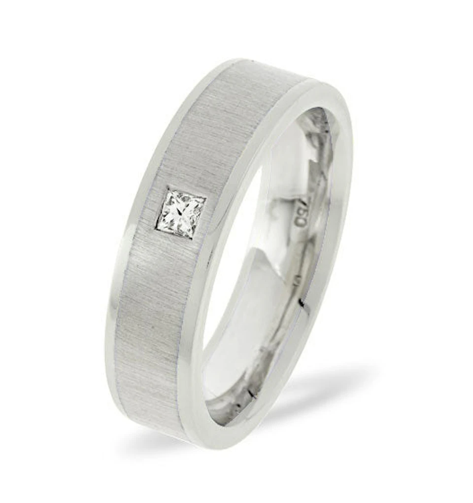 Mens 0.07ct H/Si Diamond Platinum Dress Ring