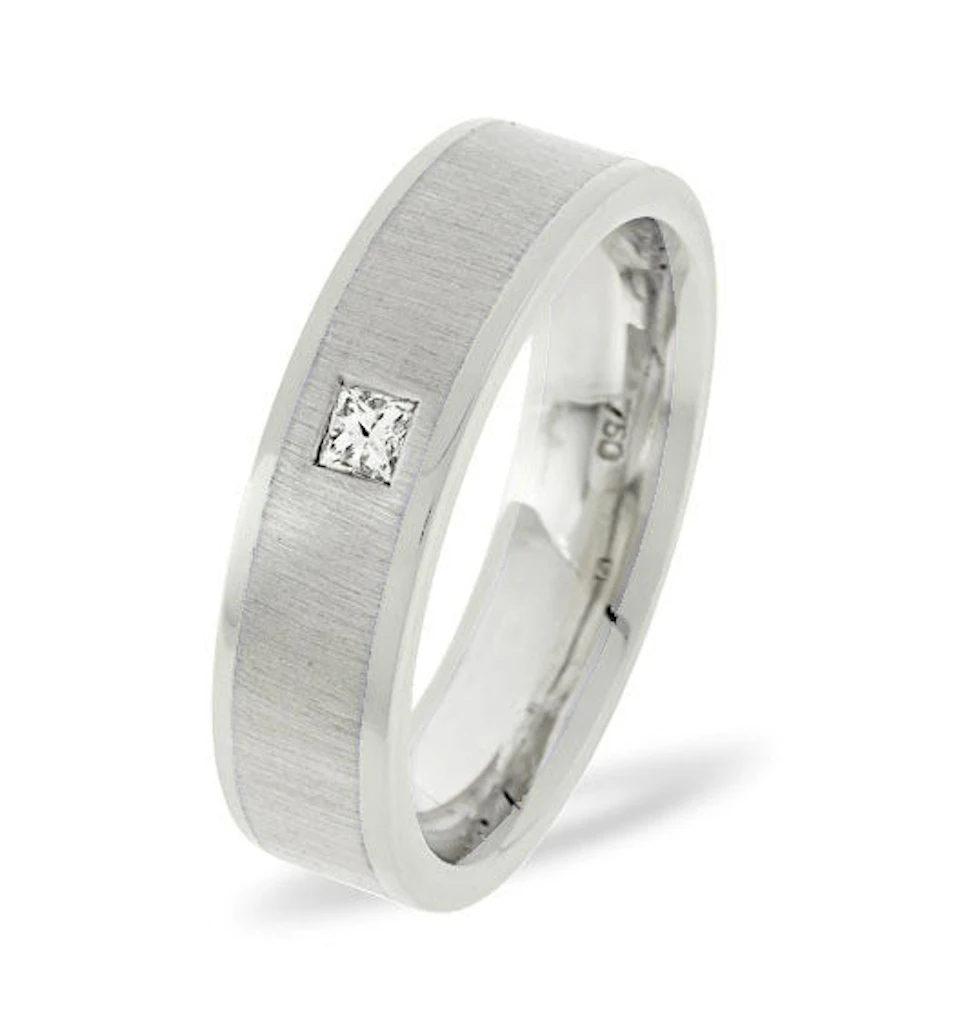 Mens 0.07ct H/Si Diamond Platinum Dress Ring