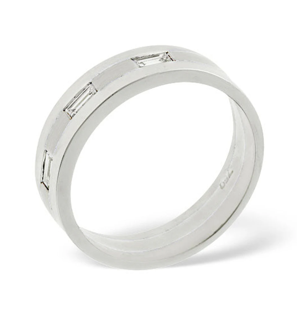 Mens 0.14ct H/Si Diamond Platinum Dress Ring