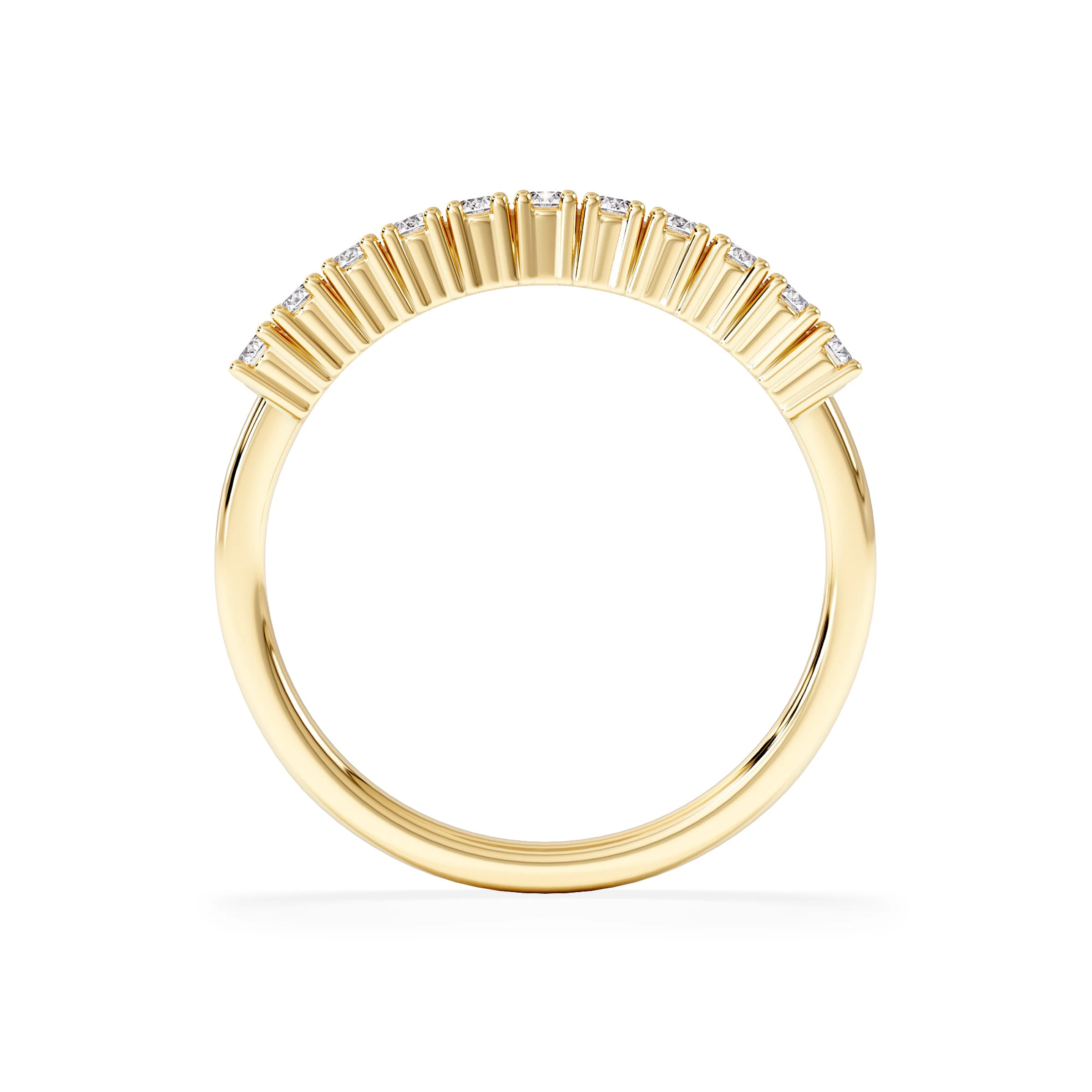 Twilight Lab Diamond 0.30ct H/SI Half Eternity Ring in 18K Gold Vermeil