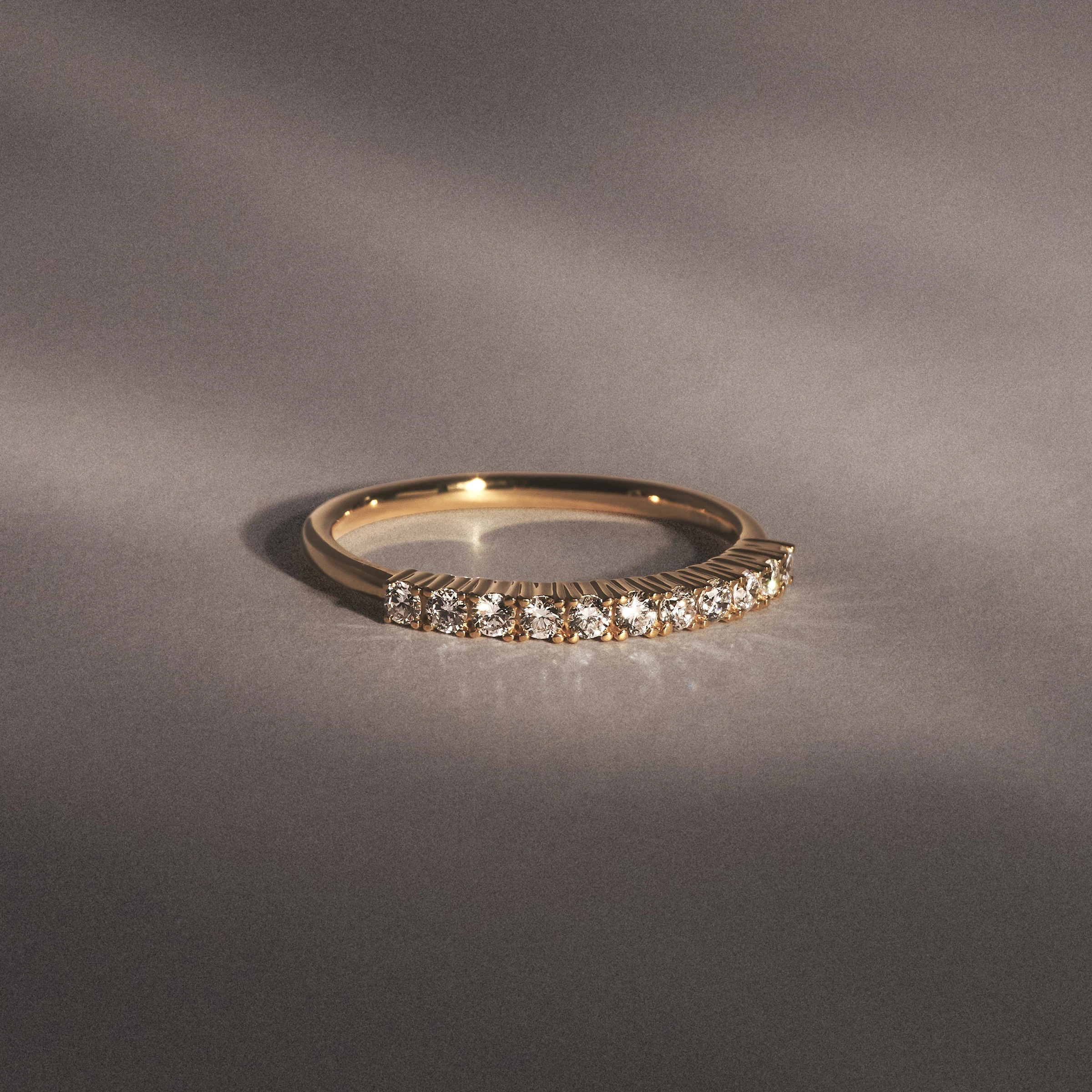 Twilight Lab Diamond 0.30ct H/SI Half Eternity Ring in 18K Gold Vermeil