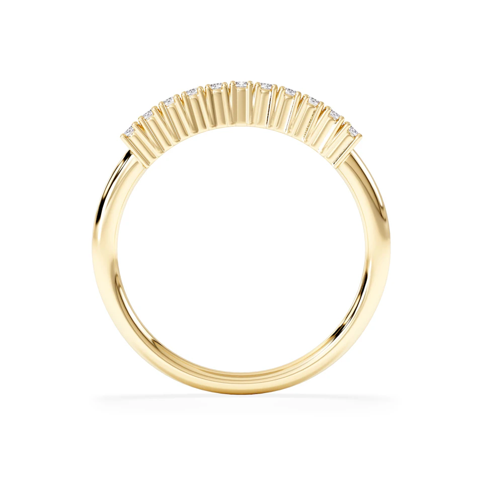 Twilight Lab Diamond 0.15ct H/SI Half Eternity Ring in 18K Gold Vermeil