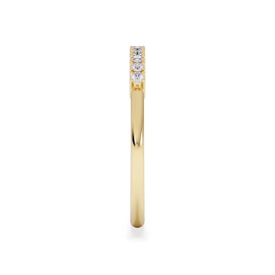 Twilight Lab Diamond 0.15ct H/SI Half Eternity Ring in 18K Gold Vermeil