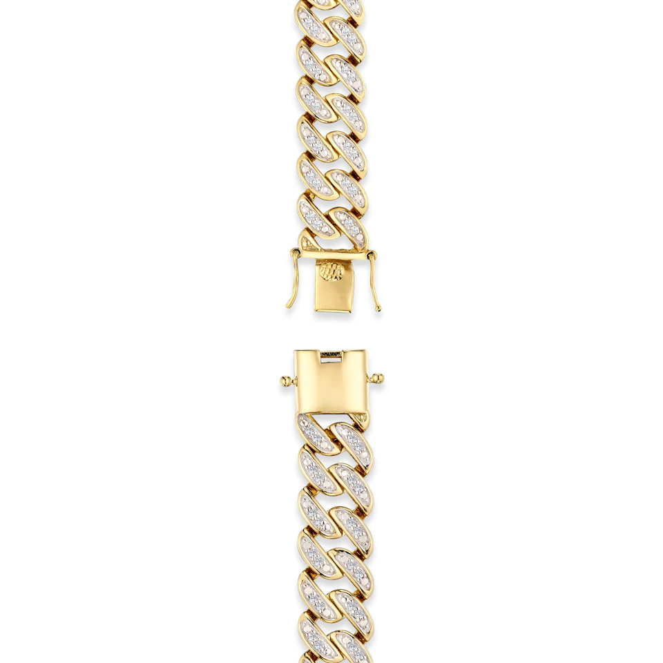 21 Inch Havana Cuban Lab Diamond Necklace 3.00ct Set in 18K Gold Vermeil