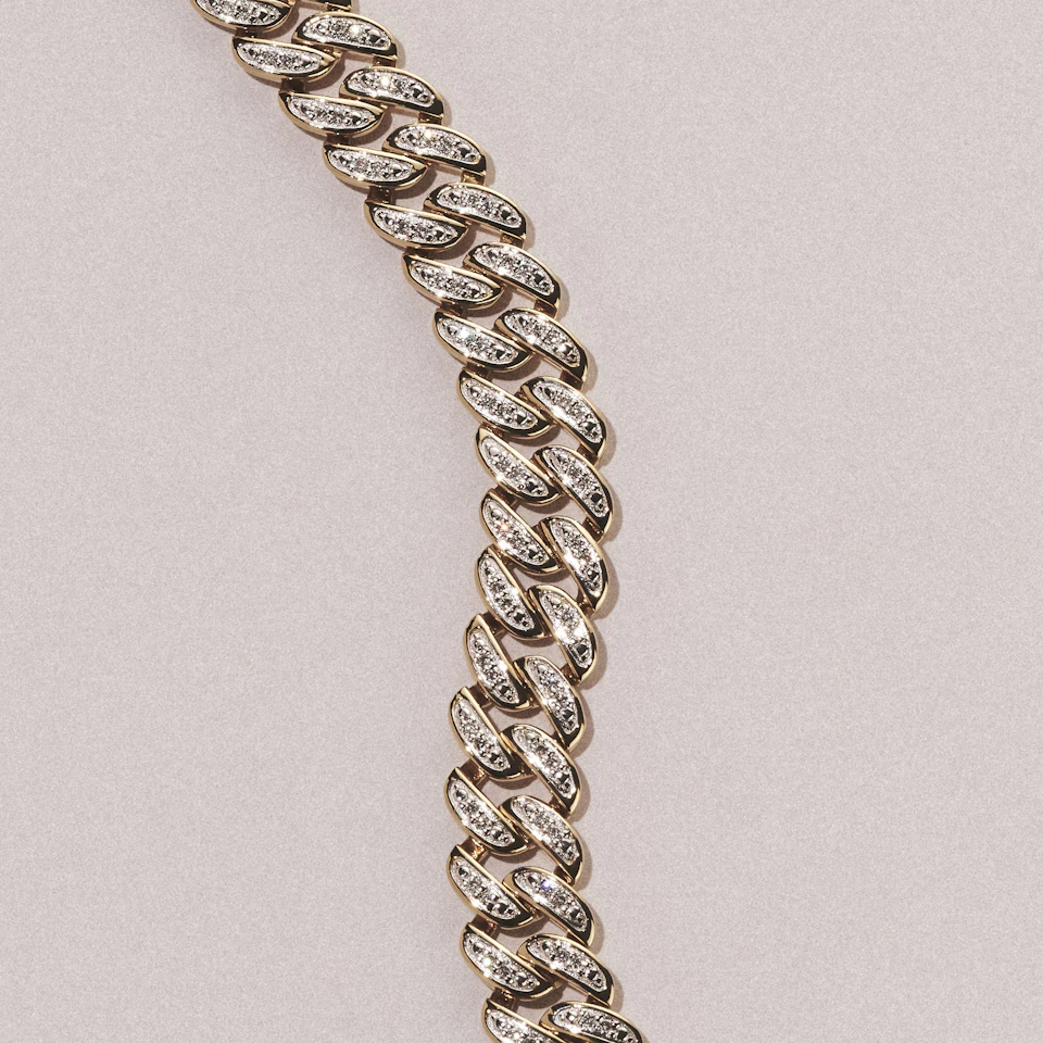 21 Inch Havana Cuban Lab Diamond Necklace 3.00ct Set in 18K Gold Vermeil